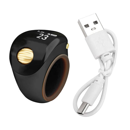 Smart Tasbih Tally Counter OLED Digital Electronic Counter Multi-Function Prayer Time Vibration Reminder Tasbeeh Ring Counters