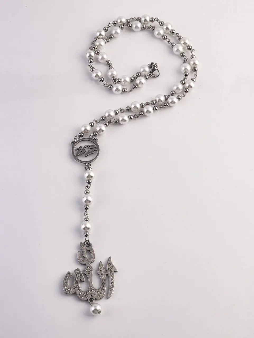 Arabic Rhinestone & Pearl Tasbih
