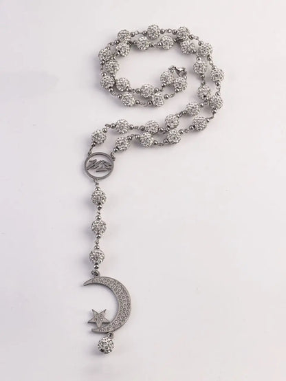 Arabic Rhinestone & Pearl Tasbih