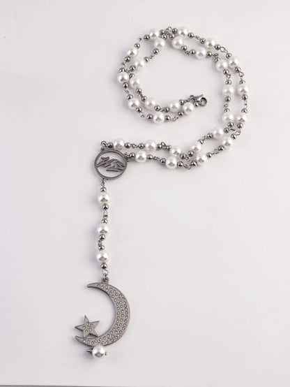 Arabic Rhinestone & Pearl Tasbih