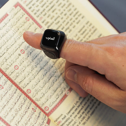 Smart Zikr Ring - Electronic Digital Counter for Prayer Time and Waterproof