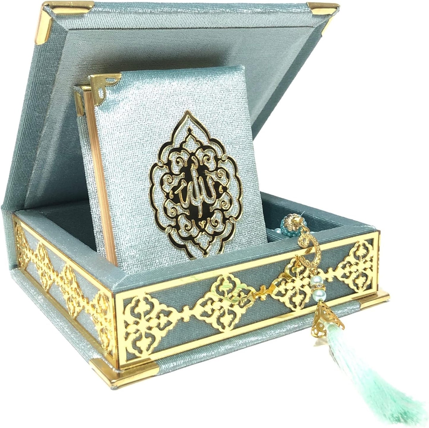 Quran Gift Box With Pearl Tasbih