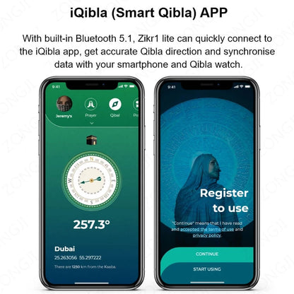 Iqibla Smart Zikr Ring - Electronic Digital Counter for Tasbih and Prayer Time with Vibration Reminder, Waterproof Design